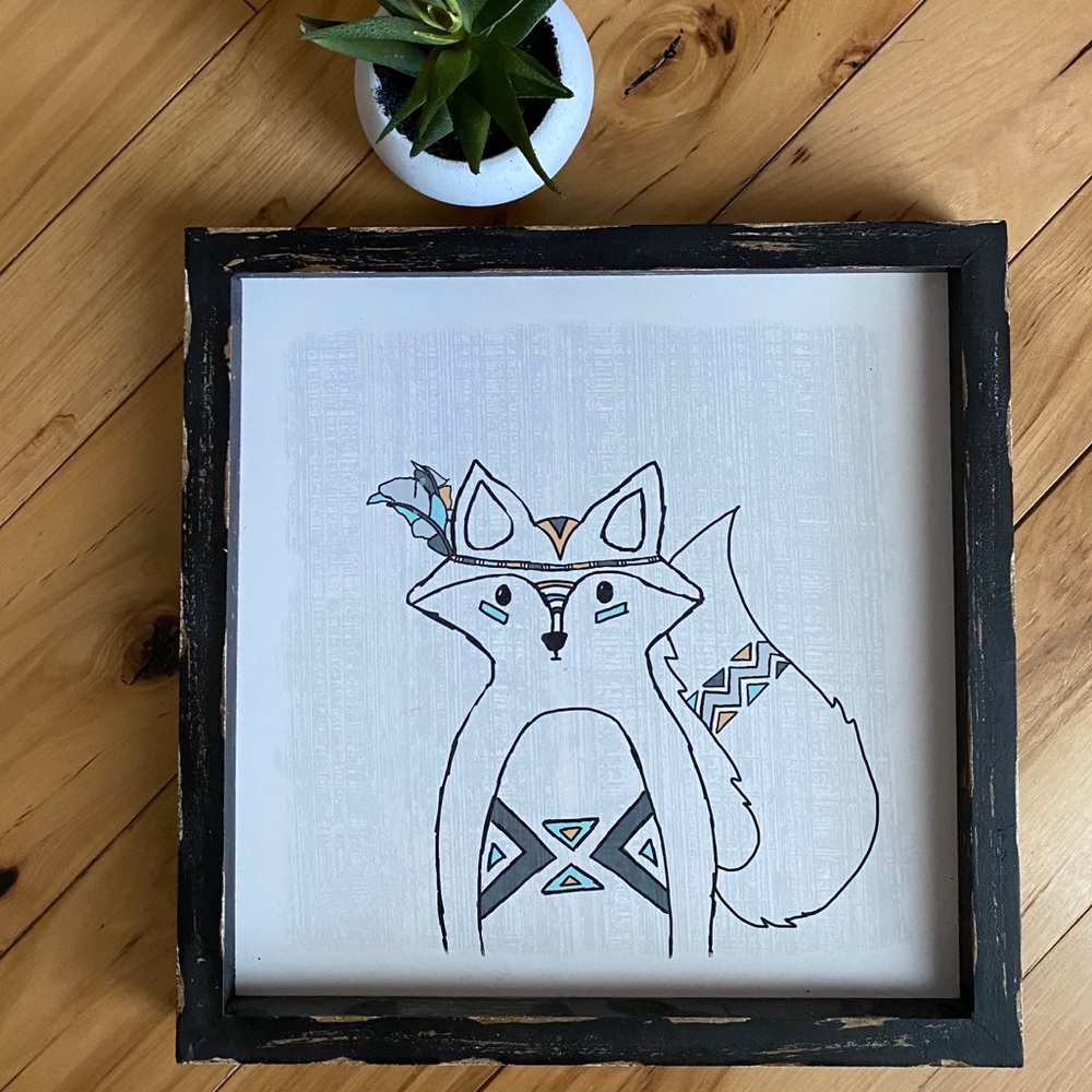 Wooden Distressed Fox Scout Sign